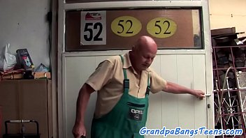 Sweet teen asslicked and fucked by grandpa