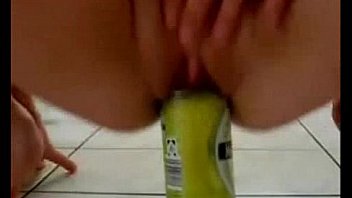 teen masturbates with bottle