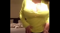 Hot busty blonde showing her juicy tits off